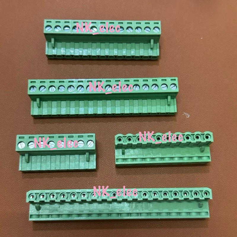 2EMG-5.08 (2EDG-5.08) ราคาต่อชิ้น เทอร์มินอล บล็อค TERMINAL BLOCK ตัวงอ 13P  16P 18P ระยะขา 5.08mm