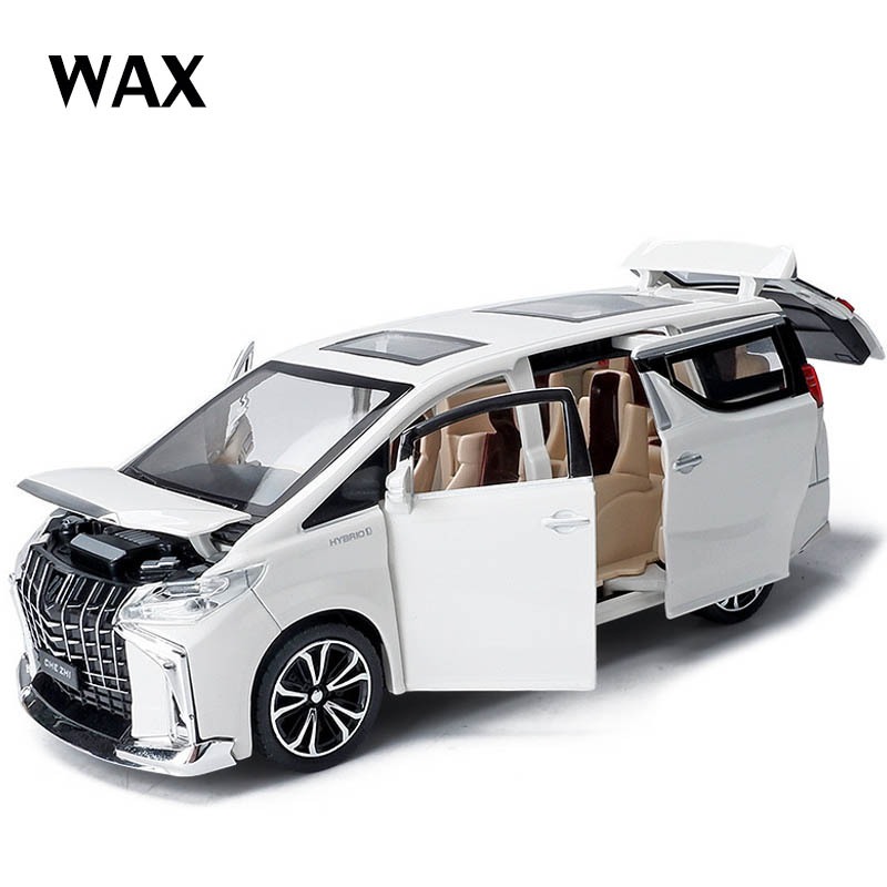 【วัสดุโลหะผสม】WAX Toyota Alphard โมเดลรถ 1:24 โมเดลรถยนต์จําลอง รถเหล็ก รถโมเดล โมเดลรถของเล่น