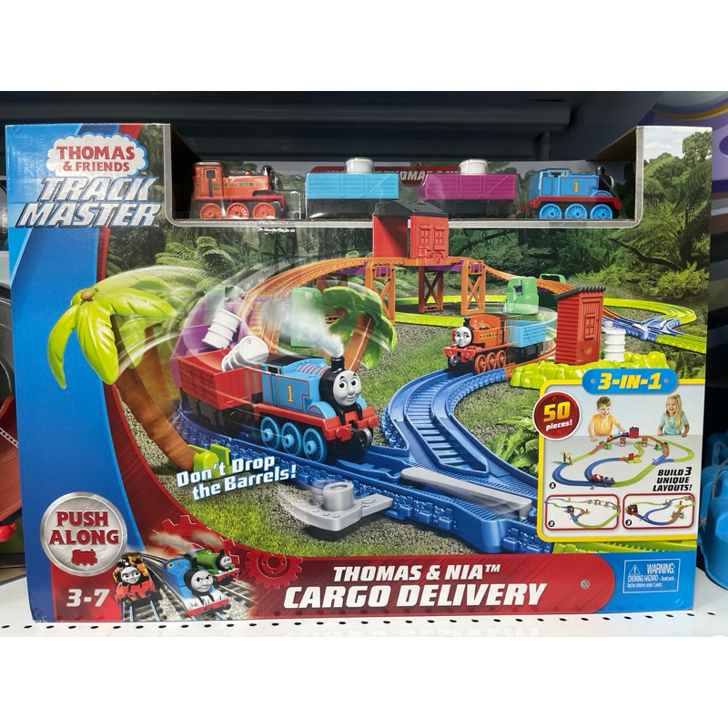 thomas and friends track master thomas and nia cargo delivery