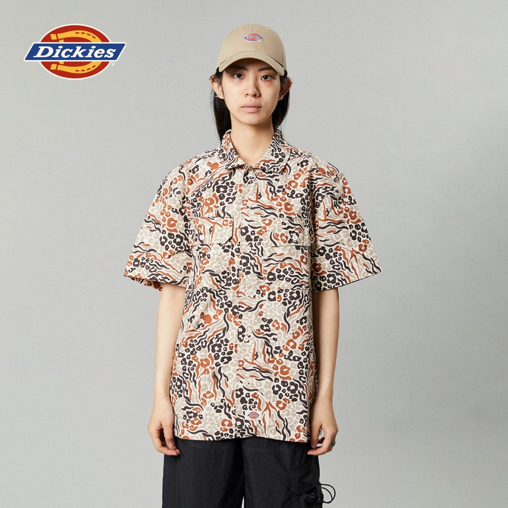 DICKIES MENS SHIRTS SS - HRTG PNT CMO WH เสื้อเชิ้ต เสื้อเชิ้ตแขนสั้น ผู้ชาย