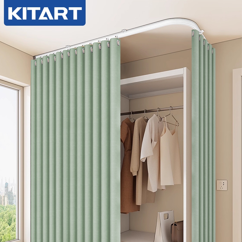 KITART รางผ้าม่านเพดาน โค้งงอได้ 3-5 เมตร DIY ตัดได้ ติดตั้งง่าย