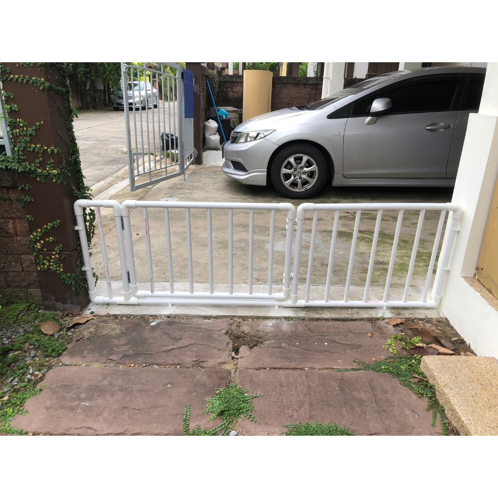🚧รั้วกั้นประตู , กั้นบันได,กั้นห้อง ความสูง 70cm ไม่มีประตู , มีประตู (สีขาว,เพิ่มนวมซี่)