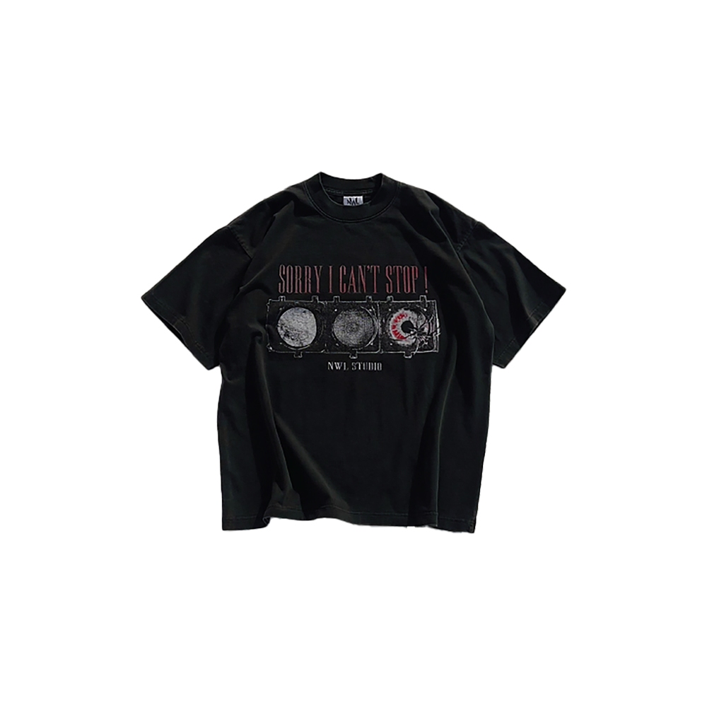 one minute 04 Boxy T-Shirt Blackfade