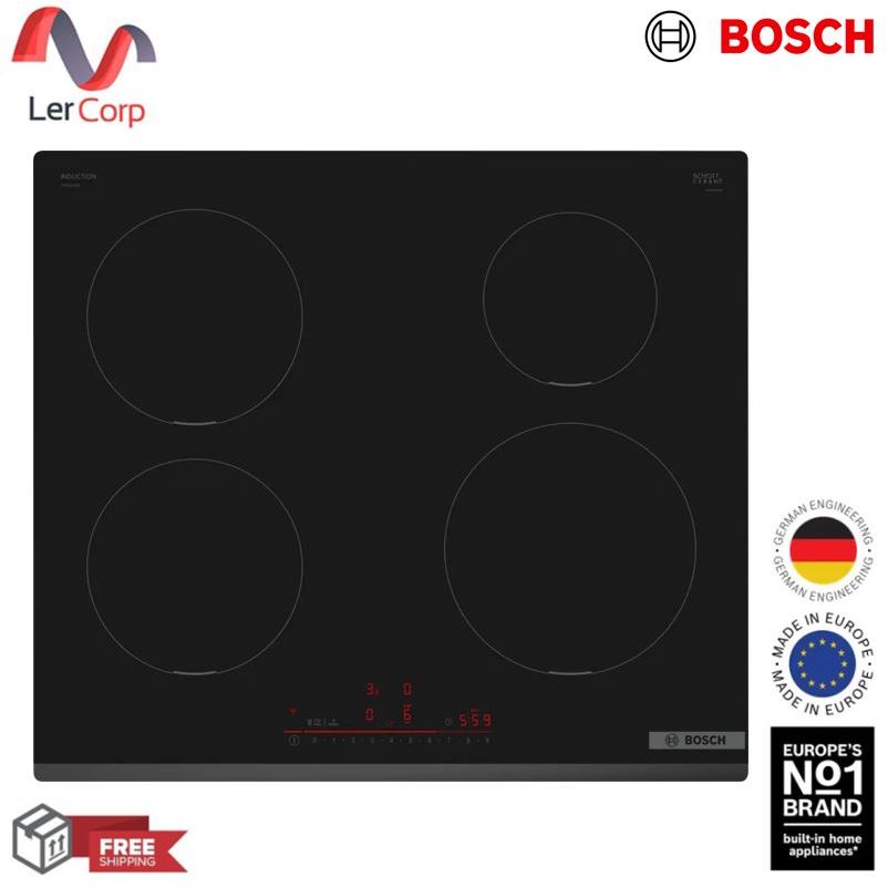 (BOSCH) เตา Induction hob 60 cm Black, surface mount without frame รุ่น PIE631HB1E