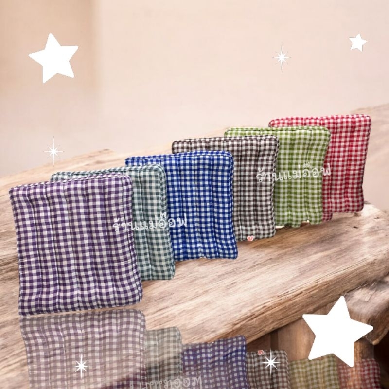 เบาะนั่งเล็กลายสก๊อต38×38ซม