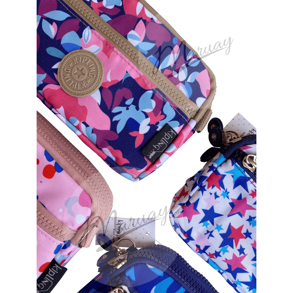 กระเป๋า Kipling 4ซิบ (19x12 cm) พร้อมสายสะพายยาว และสายคล้องมือ แบบถอดออกได้