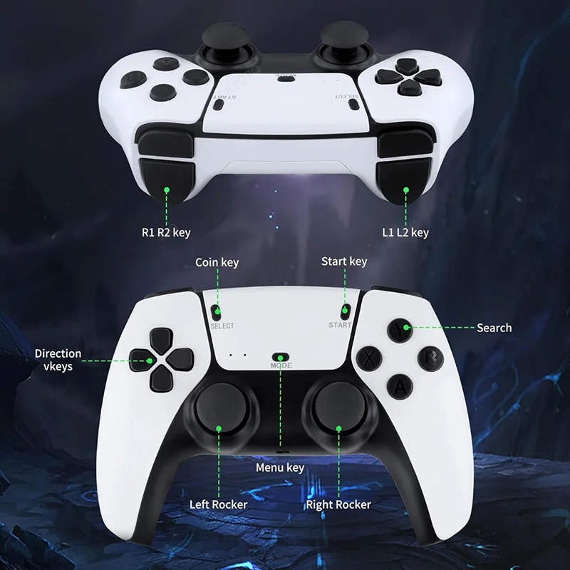เกมส์ต่อทีวี game stick เกม HDMI 4K เครื่องเล่นเกมย้อนยุค ที่จับเกมบลูทูธ 64Gb ในตัวมี 30,000 game