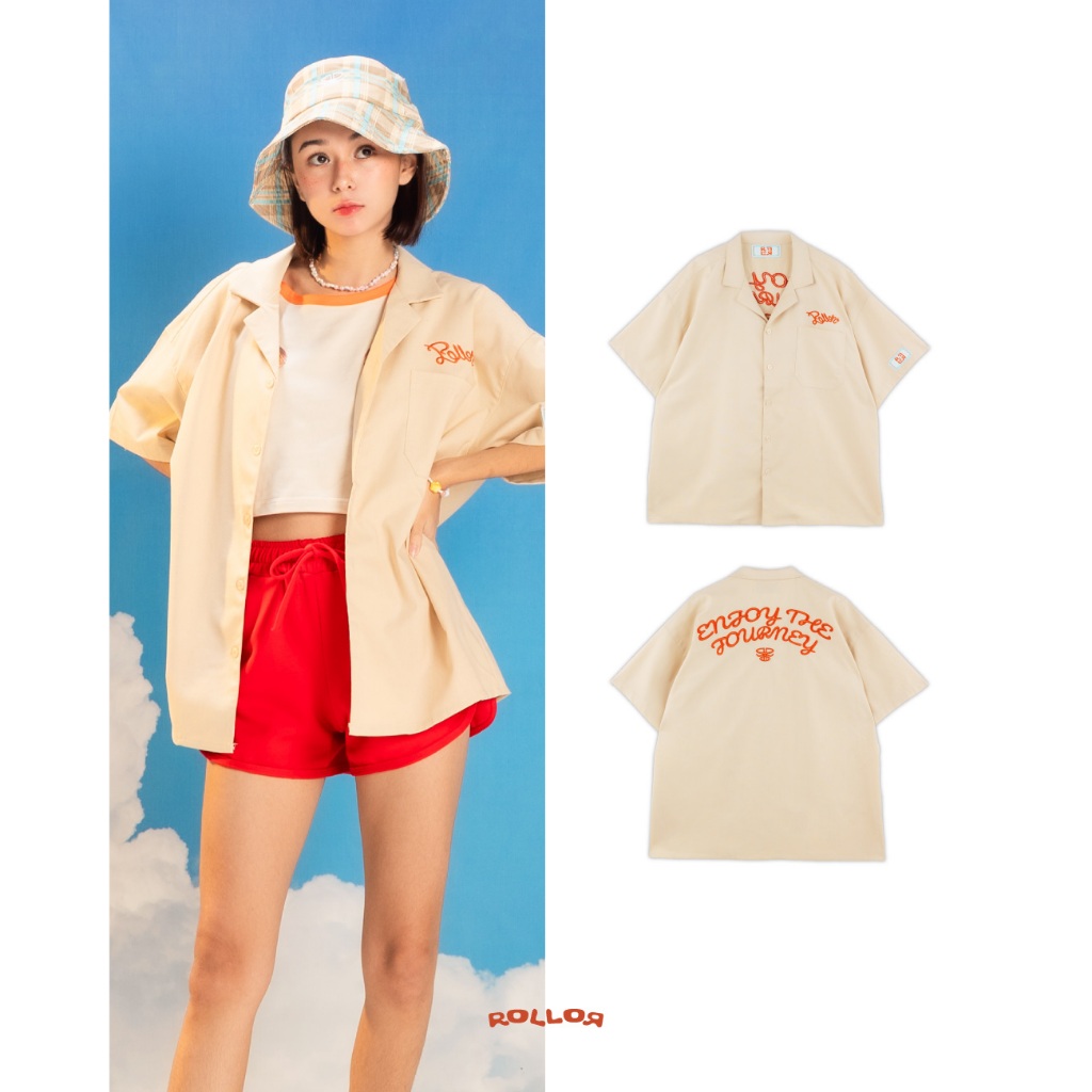 ROLLOR -  เสื้อเชิ้ต แขนสั้น Oversized รุ่น SAND JOURNEY