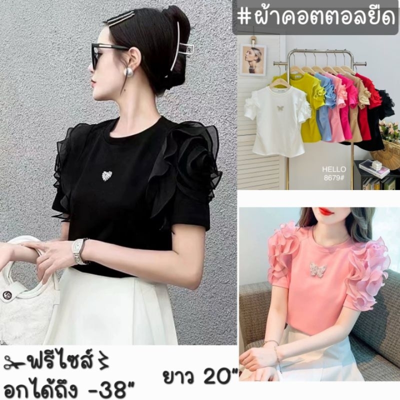 เสื้อยืด #อ8738 #อ8679 #อ8686 #อ8692 ✁ฟรีไซส์〻รอบอก 36-38” ความยาว 21“ มี 4รุ่น