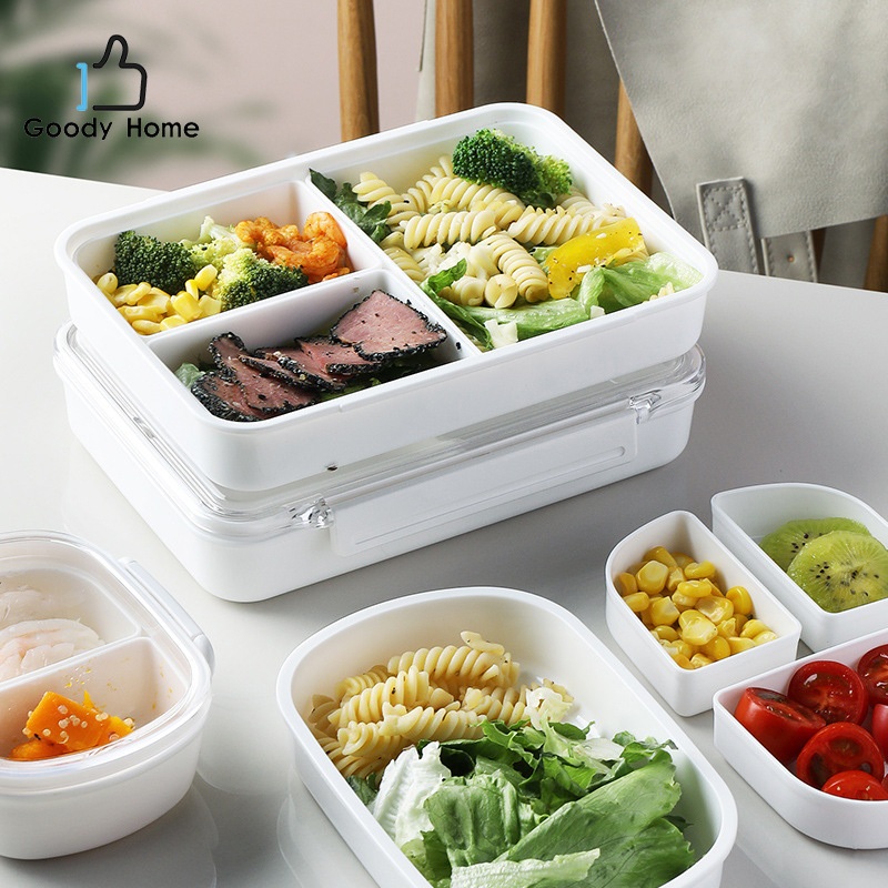 Goody Home กล่องเก็บอาหารพร้อมฝาปิดสีใส สำหรับปิคนิค ตั้งแคมป์ พกพาได้สะดวก