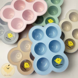 HeyKiddo: บล็อคซิลิโคนสำหรับแช่อาหาร บล็อคแช่แข็งอาหาร 6 ช่อง จุ 3OZ เตรียมมื้ออาหาร เข้าไมโครเวฟได้