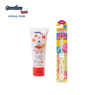 Gentles-tots ชุดฟันสุขภาพดีสำหรับน้อง 1 ปี+ (ยาสีฟันเด็กสูตร kids + แปรง Dentfine สุ่มลาย)