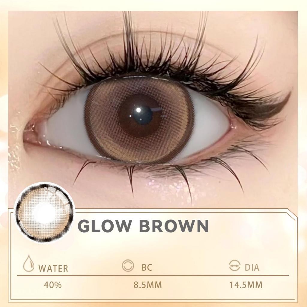ซื้อ 1 ได้ 3 Midroo คอนแทคเลนส์ เลนส์ธรรมชาติขนาดบิ๊กอาย Brown Lens 14.5 mm ลนส์ขยาย คอนแทคเลนส์