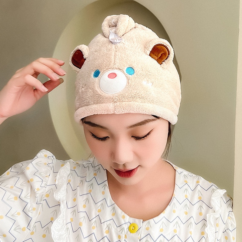 ShopAt.Two[NP-7000] ผ้าคลุมผมอาบน้ำ ผ้าขนหนูผม หมวกคลุมผมดูดซับน้ำ แห้งเร็ว
