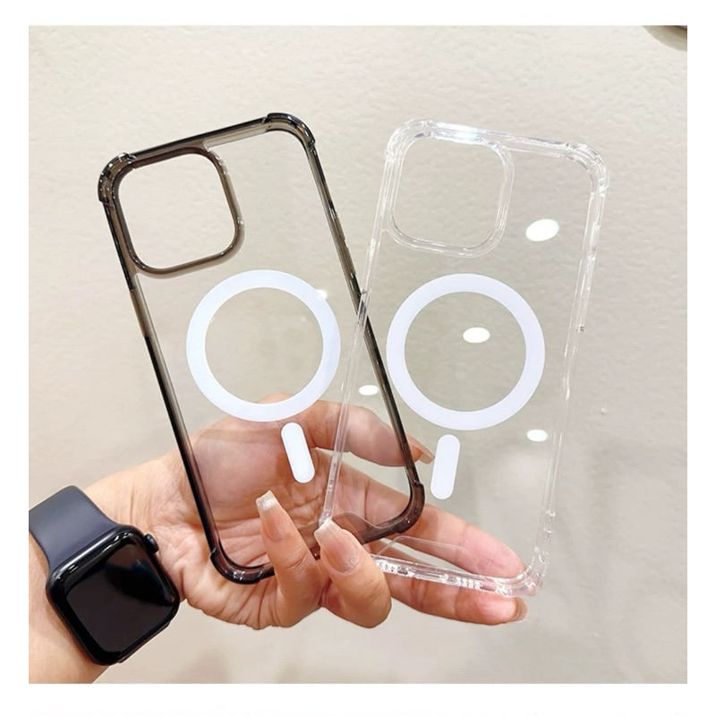 💥มาใหม่💥เคสไอโฟน16promax เคสใสอะคริลิคชาร์จได้ 4มุมกันกระแทก สำหรับรุ่นไอโฟน XS-15promax ซัมซุงS22uI