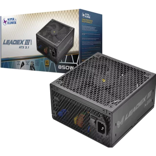 POWER SUPPLY (อุปกรณ์จ่ายไฟ) SUPER FLOWER LEADEX III GOLD 850W ATX 3.1 10y.
