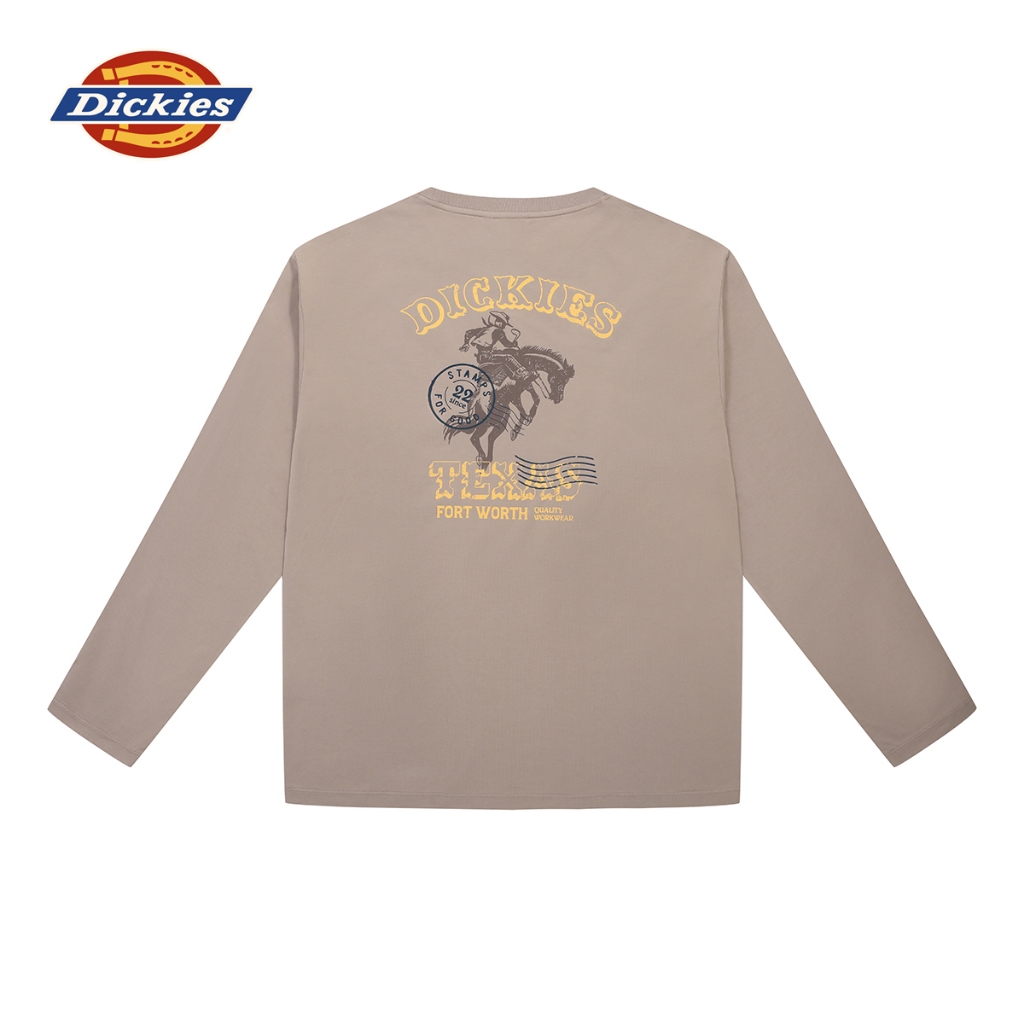 DICKIES MENS TEE LS - DESERT SAND เสื้อยืด เสื้อยืดแขนยาว ผู้ชาย เสื้อกันหนาว