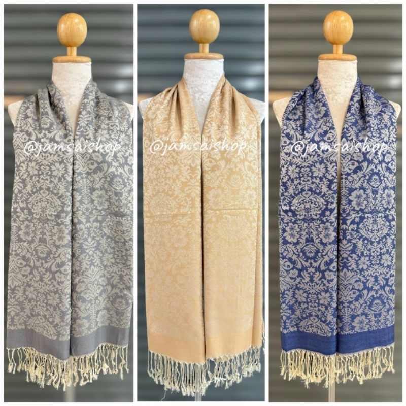 ผ้าพันคอผ้าคลุมไหล่ มีหลายสีพร้อมส่งในไทย