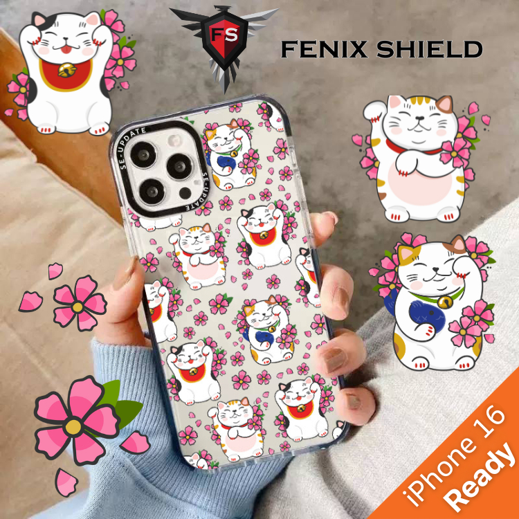 เคส FenixShield Ultra Hybrid [ LUCKY CAT ] สำหรับ iPhone 16 / 15 / 14 / 13 / 12 / Plus / Pro / Pro M