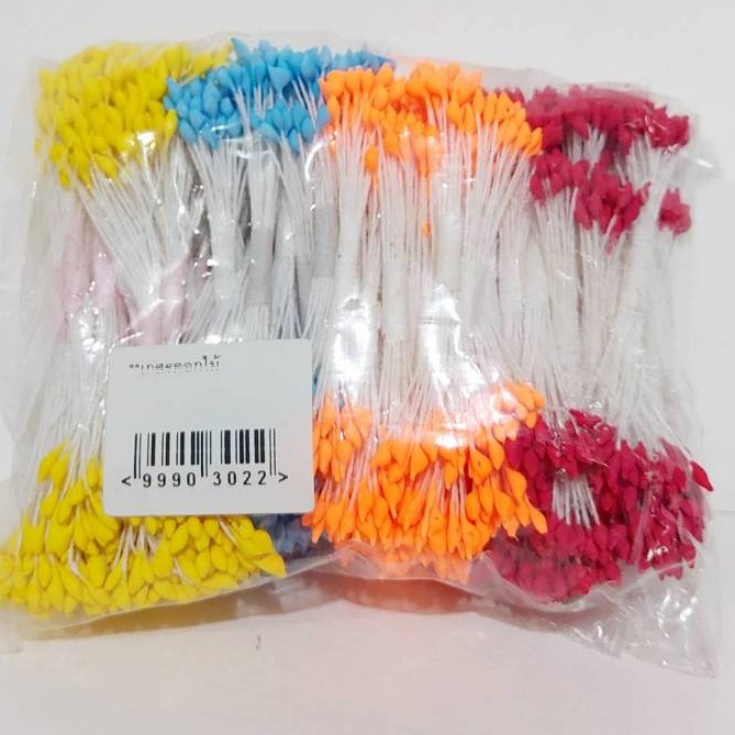 เกสรดอกไม้ แพ็คคละสี  (100 มัด)