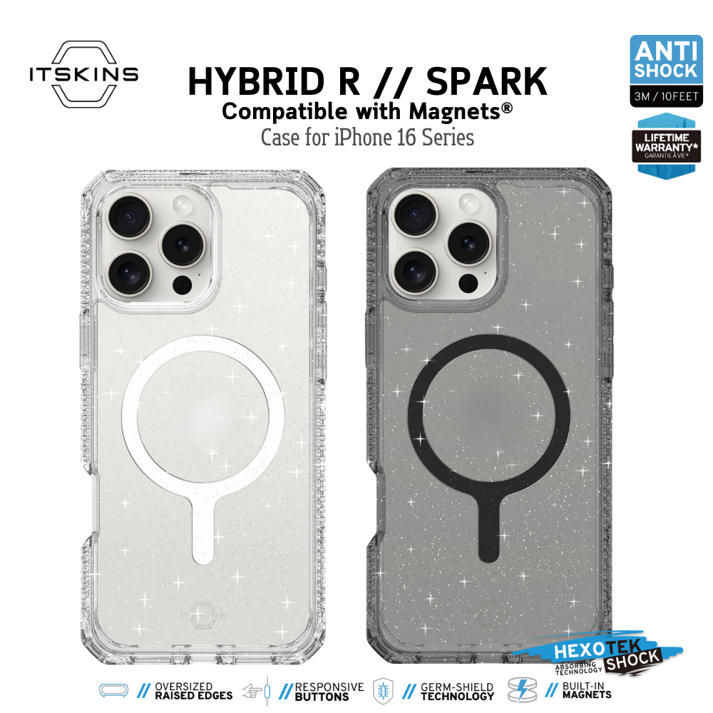 ITSKINS HYBRID R // SPARK Compatible with Magnets® เคสกันกระแทก สำหรับ iPhone 16 I 16 Pro I 16 Promax