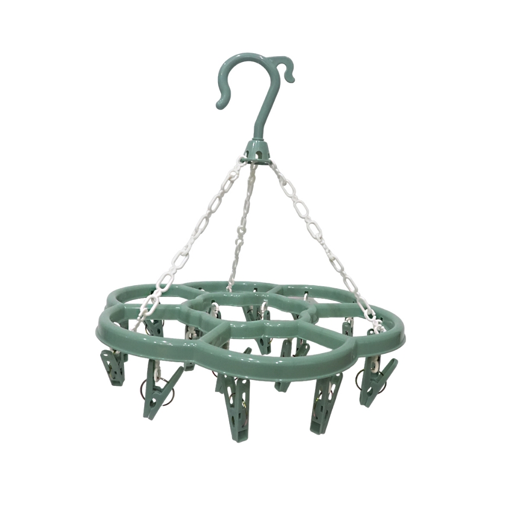 Greenhouse พวงกิ๊ฟหนีบผ้า 20 ตัว พลาสติกเกรดเอ พลาสติกเกรดคุณภาพสูง สีเขียวพลาสเทล