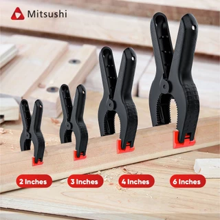 Mitsushi3/4/6/9"ที่หนีบสปริงไนลอน แคล้มจับชิ้นงาน งานไม้ DIY คลิปฉากหลังถ่ายภาพ แคลมป์สปริงพลาสติก ตัวหนีบไม้ DIY