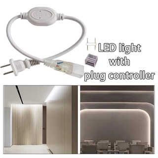 ร้านอยู่ที่ไทย ปลั๊กต่อนีออนเฟล็ก LED 220V เขี้ยวต่อความยาว ปลั๊กต่อนีออนเฟล็ก