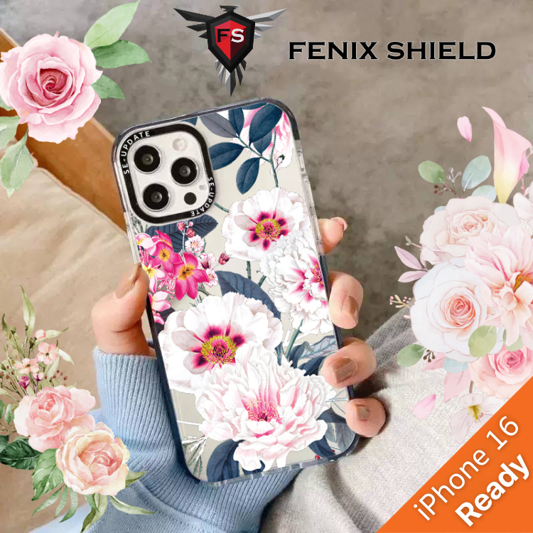 เคส FenixShield Ultra Hybrid [ LUXURY BLOOM ] สำหรับ iPhone 16 / 15 / 14 / 13 / 12 / Plus / Pro / Pr