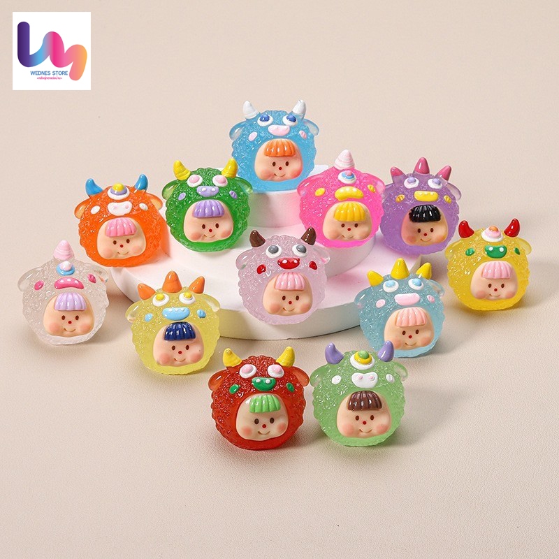 เรซิ่น เรซิ่นเรืองแสง โมเดลเรืองแสง ตกแต่งโต๊ะทำงาน จัดสวนดอกไม้ ของขวัญ ของเล่นเด็ก จิ๋ว Mini คอนโซลรถ