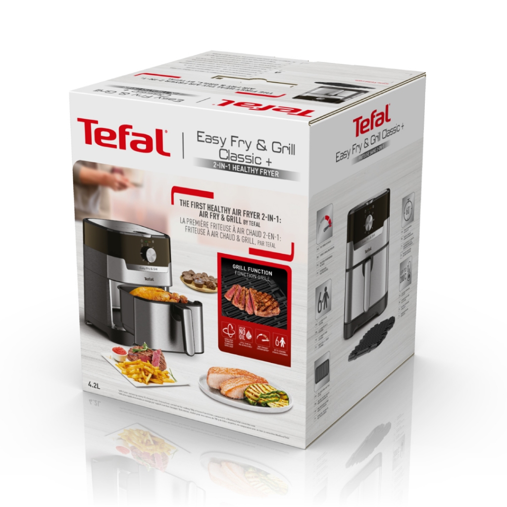 EY501D66,EY505D66 Tefal หม้อทอดไร้น้ำมัน Easy Fry & Grill Precision+ 2in1 1,550วัตต์ ขนาด 4.2 ลิตร
