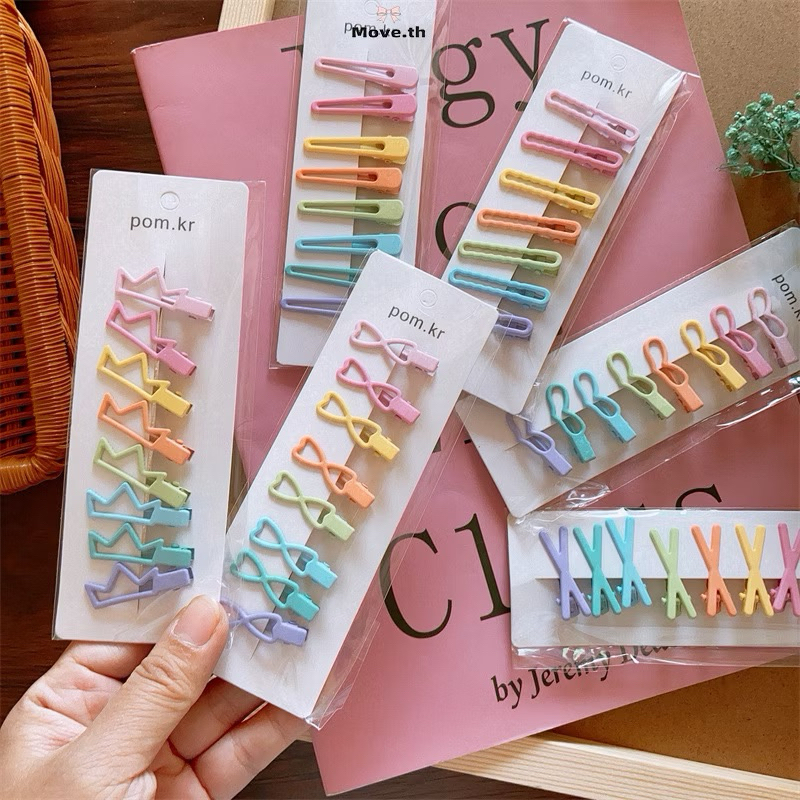 A1006 กิ๊บติดผมแฟชั่น ยกแผง ขนาด4ซม. สุ่มสี พร้อมส่งในไทย