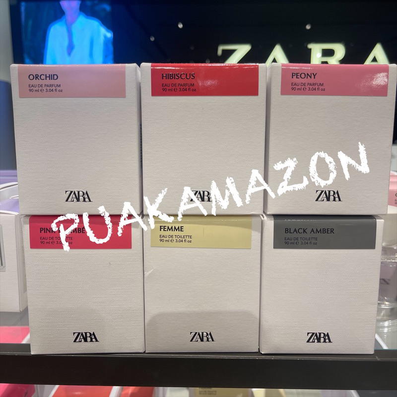 zara น้ำหอม ขนาด 90 มล. ซาร่า ผู้หญิง wonder rose, nuit, red vanilla, orchid, gardenia, violet bloss