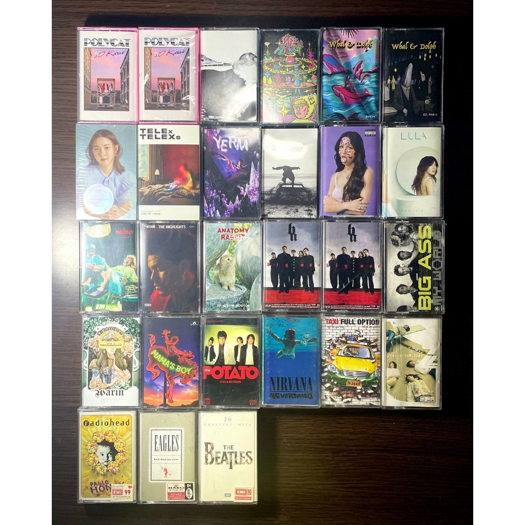 เทปเพลงไทย สากล เทปคาสเซ็ท cassette tape: polycat, Olivia, Safeplanet, Moving and cut, Big ass, Pota