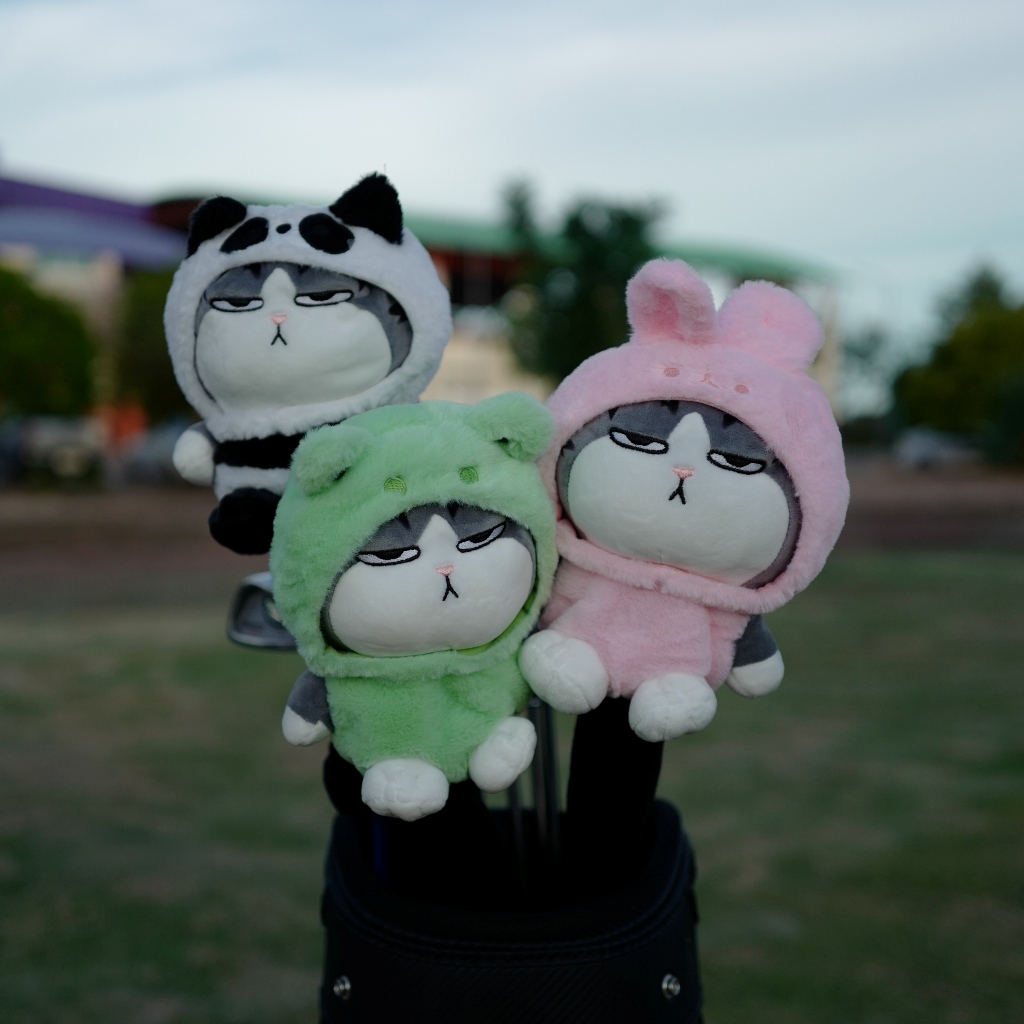 ตุ๊กตาครอบหัวไม้กอล์ฟแมวมึน Golf Head Cover for Driver, FAIRWAY or HYBRID