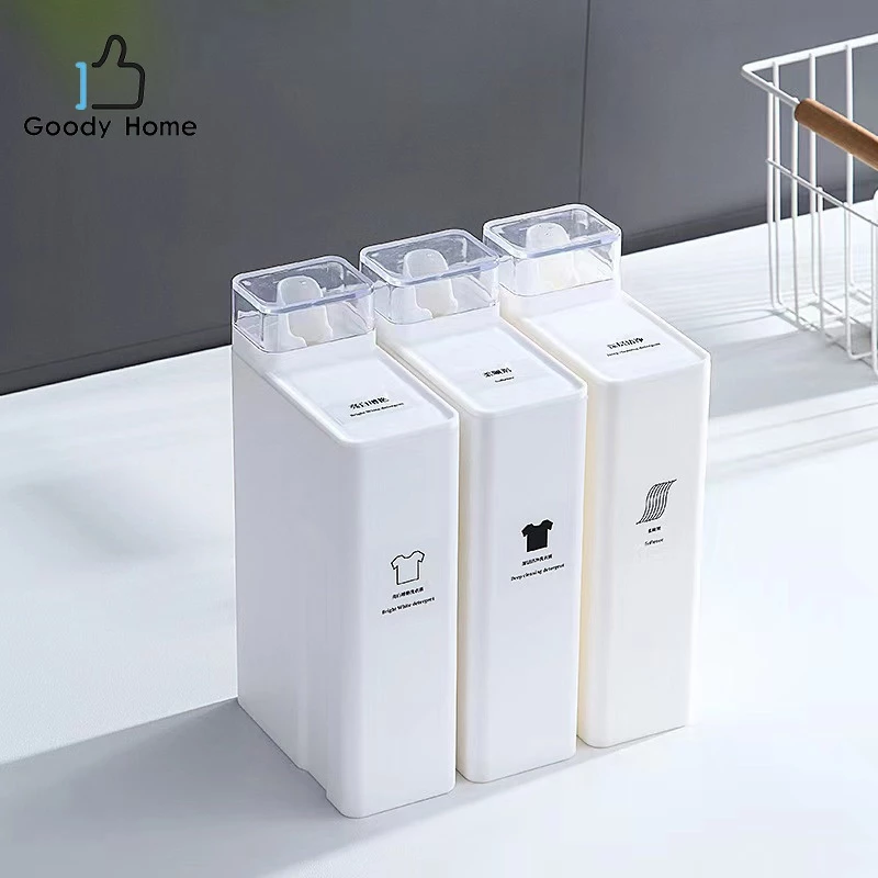 Goody Home กล่องเก็บน้ำยาขนาด 1000 MLสำหรับใส่ น้ำยาซักผ้า น้ำยาปรับผ้านุ่ม (ราคาที่จำหน่าย ต่อ หนึ่งอัน)
