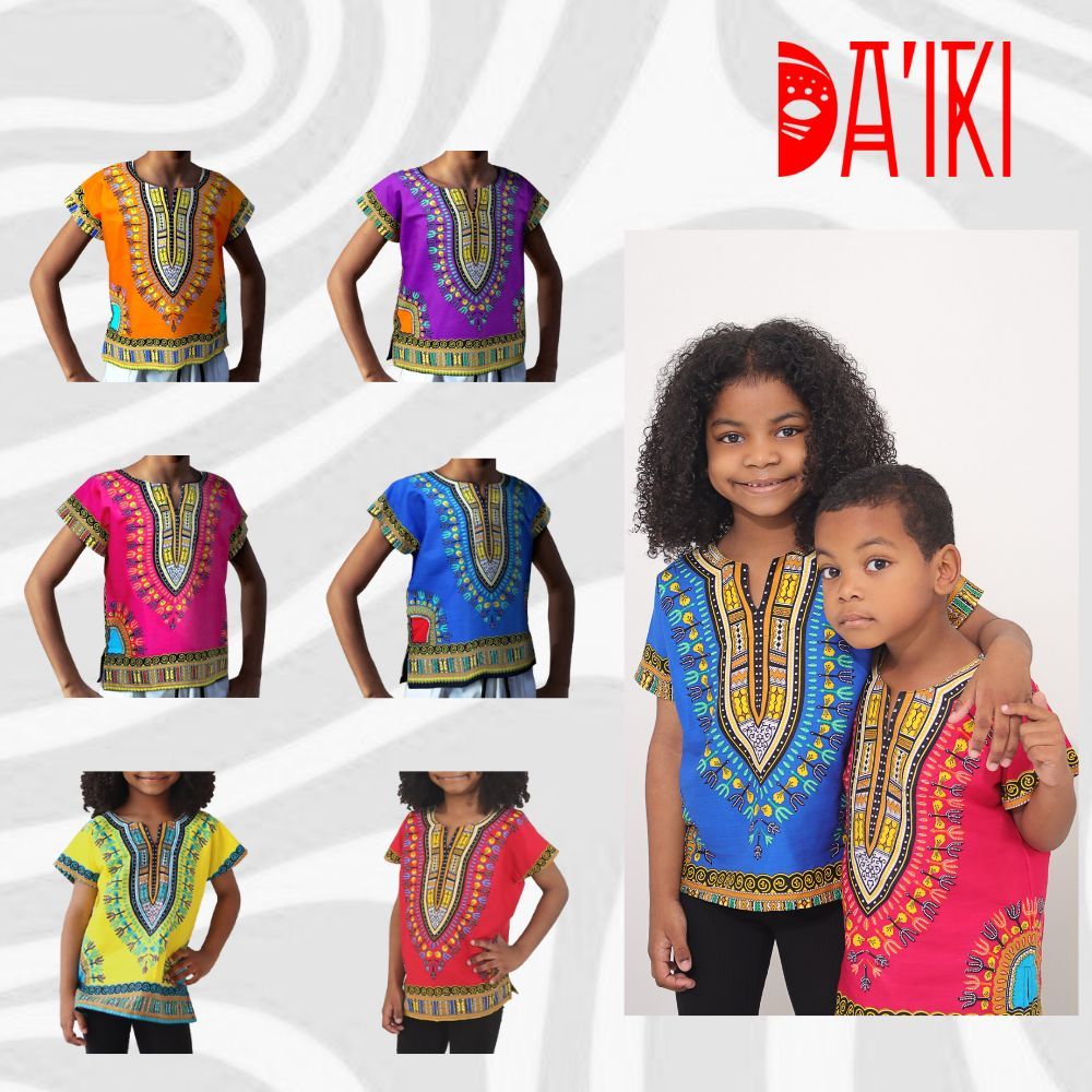 DA'IKI เสื้อจังโก้เด็ก เสื้อสไตร์แอฟริกา สีสด ใส่สบาย