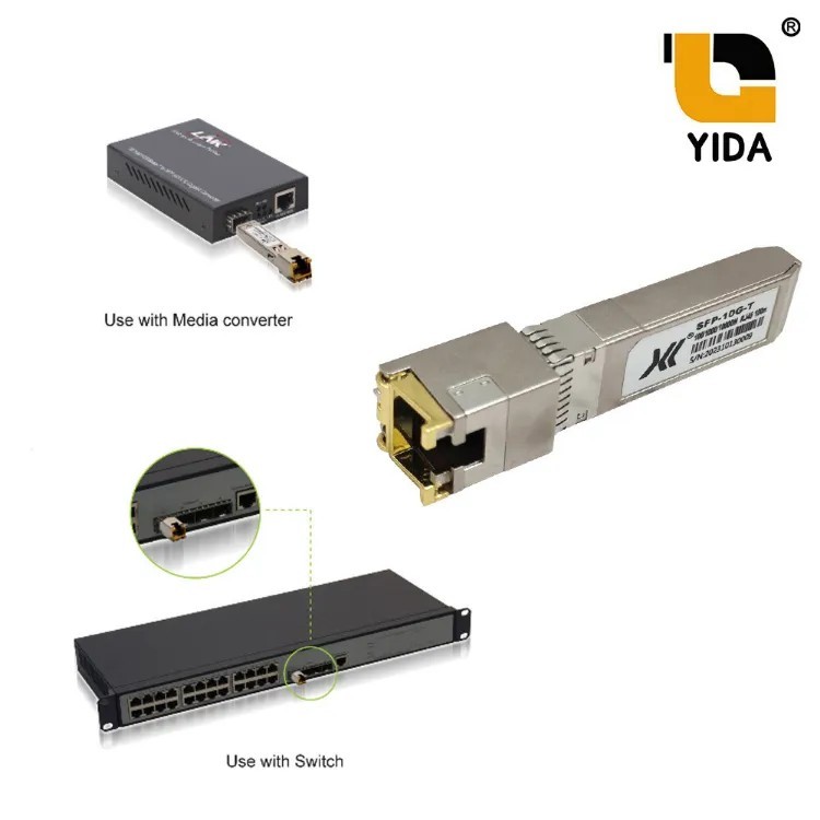 XLL 10G SFP To RJ45 Module Transceiver 10/100/1000 Base-T 100M. SFP โมดูล แลน 10gb