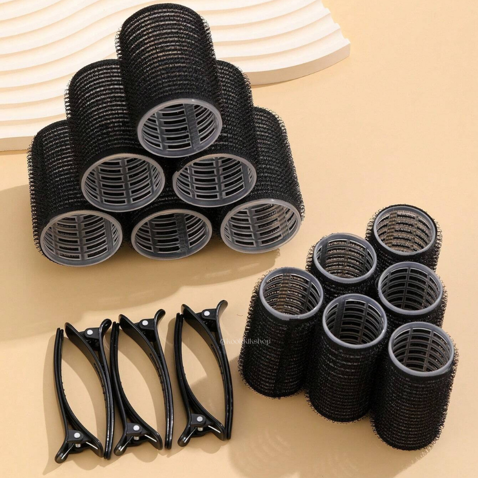 HR-015 โรลม้วนผม 2 ขนาด พร้อมกิ๊บหนีบ เซต 18 ชิ้น 4cm+3cm ม้วนได้ทั้งหัว Bombsshall | Hair Roller Set 2 Sizes with Clips - รูปที่ 2