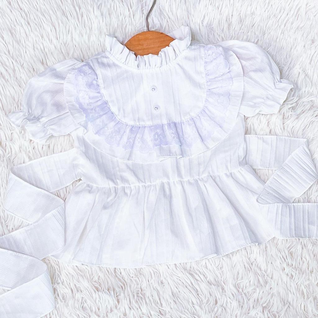 เสื้อชุดไทย เสื้อลูกไม้เด็กผู้หญิง เด็กโต วัยรุ่น ซิปหลัง พร้อมสายผูก ไซส์ใหญ่