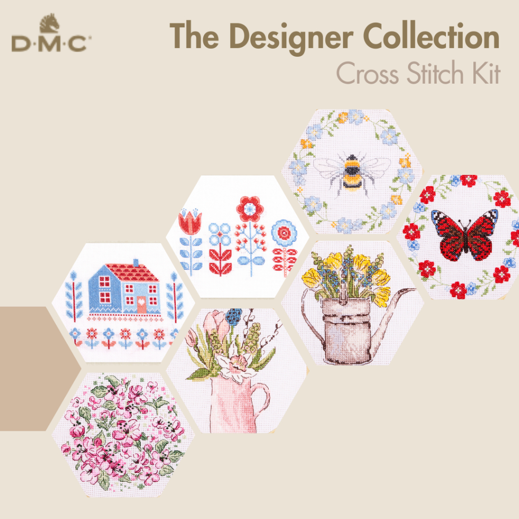 DMC The Designer Collection ชุดปัก Cross Stitch Kit ระดับ Easy และ Intermediate พร้อมอุปกรณ์