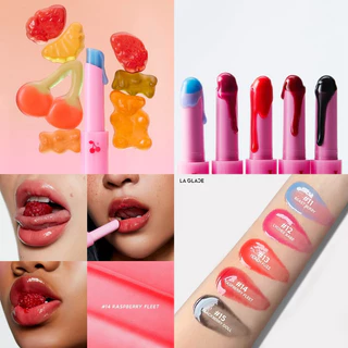 (FLASH SALE! 99.-)LA GLACE MELTED SUNDAE LIP BALM OIL CLICK ลิปบาล์มออยลากลาส