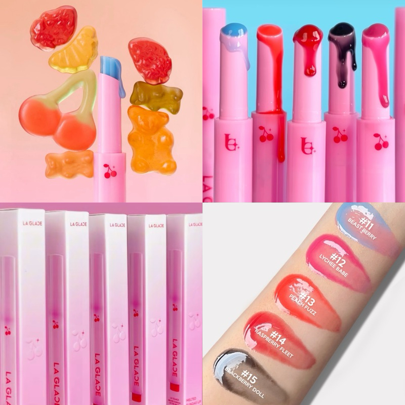 [กดในไลฟ์เหลือ119.-] New ! ลิปบาล์มออย 5 สีทานอนได้ บำรุง ปากฉ่ำ 2g Laglace melted sundae lip balm oil click (19)