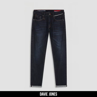 DAVIE JONES [BE FEARLESS] กางเกงยีนส์ผู้ชาย Slim Fit Jeans สีกรม CO0065