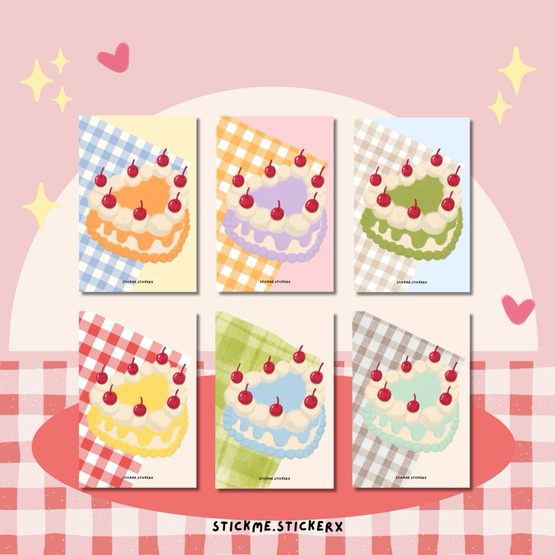 โปสการ์ดเค้กในเทศกาลวันเกิด ครบรอบ หรืออื่นๆ สามารถ diy เขียนหน้าเค้กตกแต่งเองได้