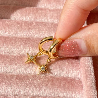 thelucy Classy star earrings ต่างหูห่วงรูปดาว