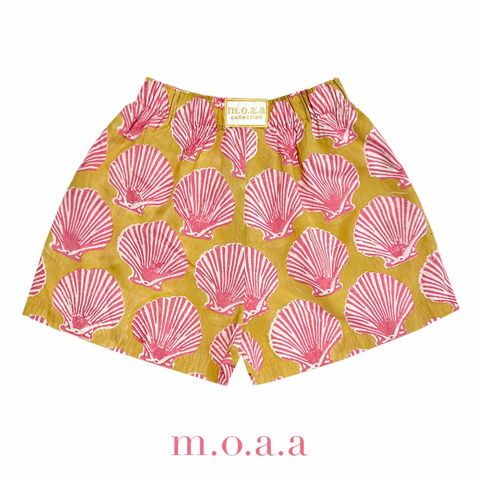 Seashell Shorts in Pink Marmalade | Moaa Collection