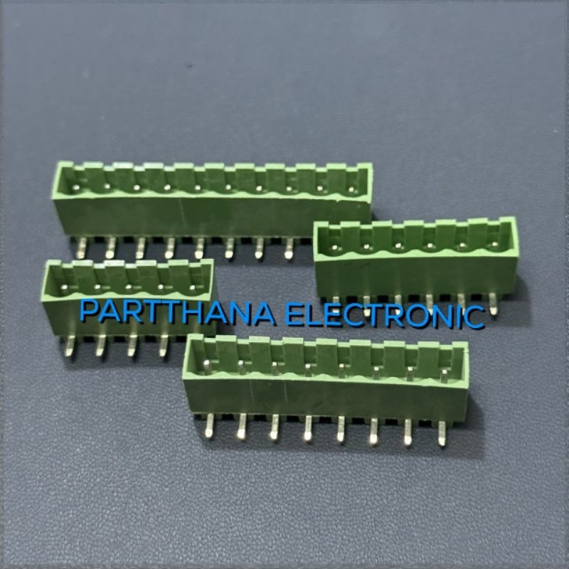 2EMG-5.08 (2EDG-5.08) เทอร์มินอล บล็อค TERMINAL BLOCKระยะขา 5.08MM2P ผู้งอ มีฝาปิดข้าง 5P 6P 8P 10P 15P