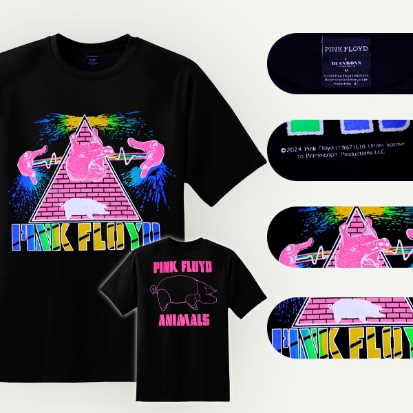 BLAXROXX | PINK FLOYD| [PF0013] | เสื้อยืดคอกลม แขนสั้น | สกรีนลายคมชัด ไม่หลุดลอก | Cotton100%