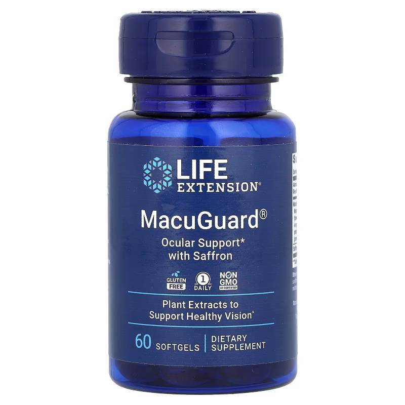 บำรุงสายตา Life Extension, MacuGuard, Ocular Support with Saffron, 60 Softgels